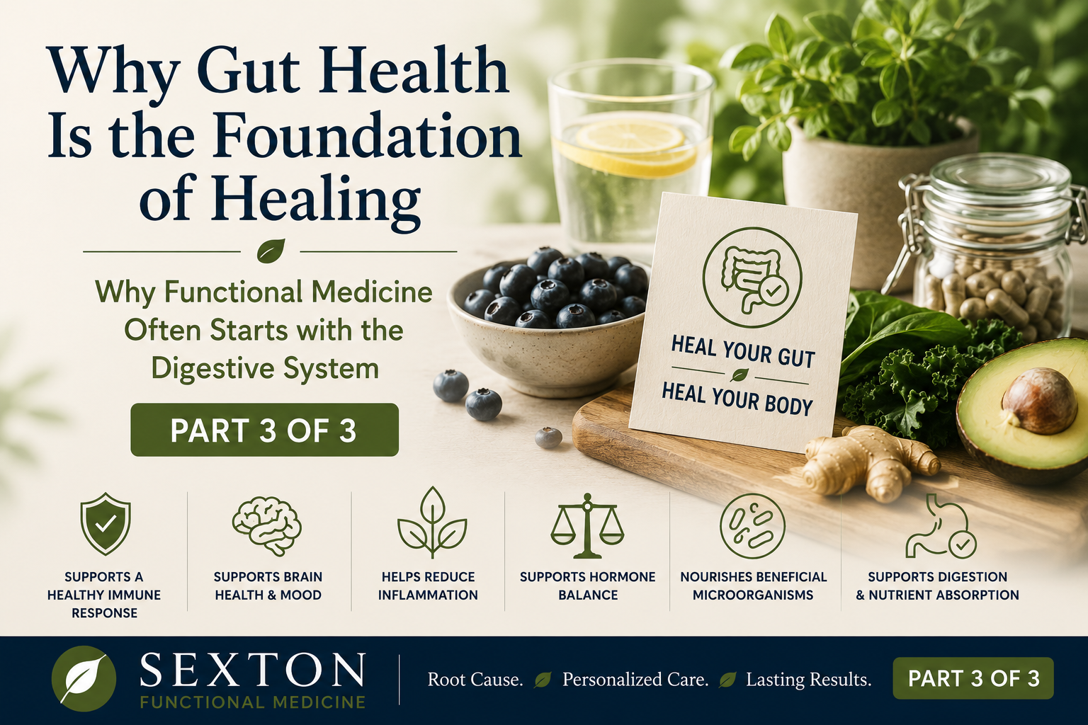 Why Gut Health Is the Foundation of Healing: Why Functional Medicine Often Starts with the Digestive System (Part 3 of 3)